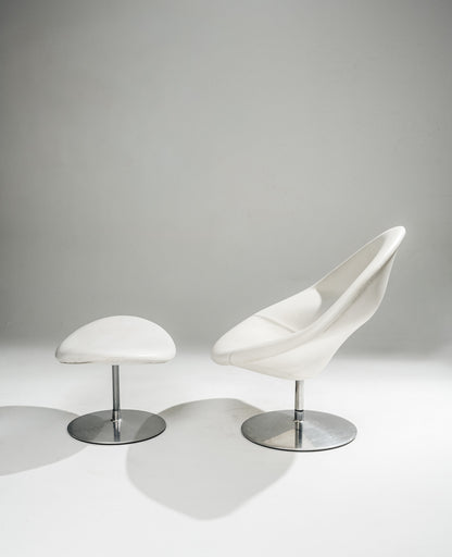 'GLOBE' ARMCHAIR AND OTTOMAN, PIERRE PAULIN, ARTIFORT, 1960s