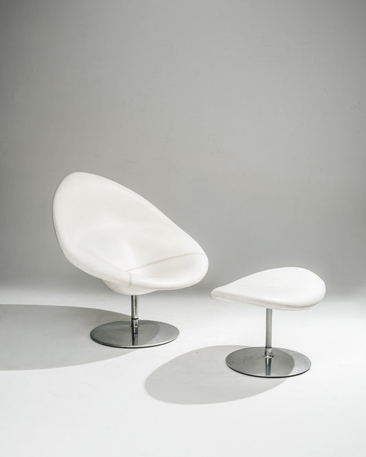 'GLOBE' ARMCHAIR AND OTTOMAN, PIERRE PAULIN, ARTIFORT, 1960s