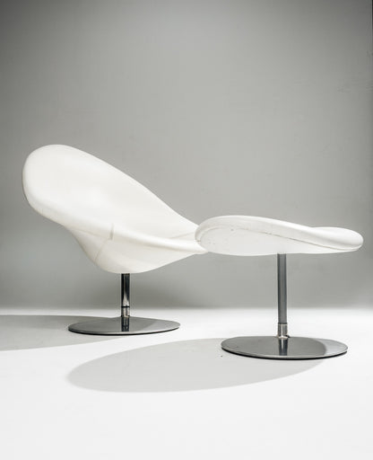 'GLOBE' ARMCHAIR AND OTTOMAN, PIERRE PAULIN, ARTIFORT, 1960s