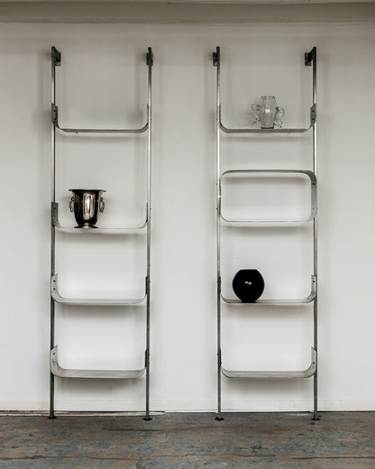 RAW STEEL WALL SHELF, 1970s