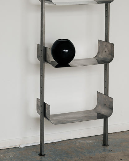 RAW STEEL WALL SHELF, 1970s