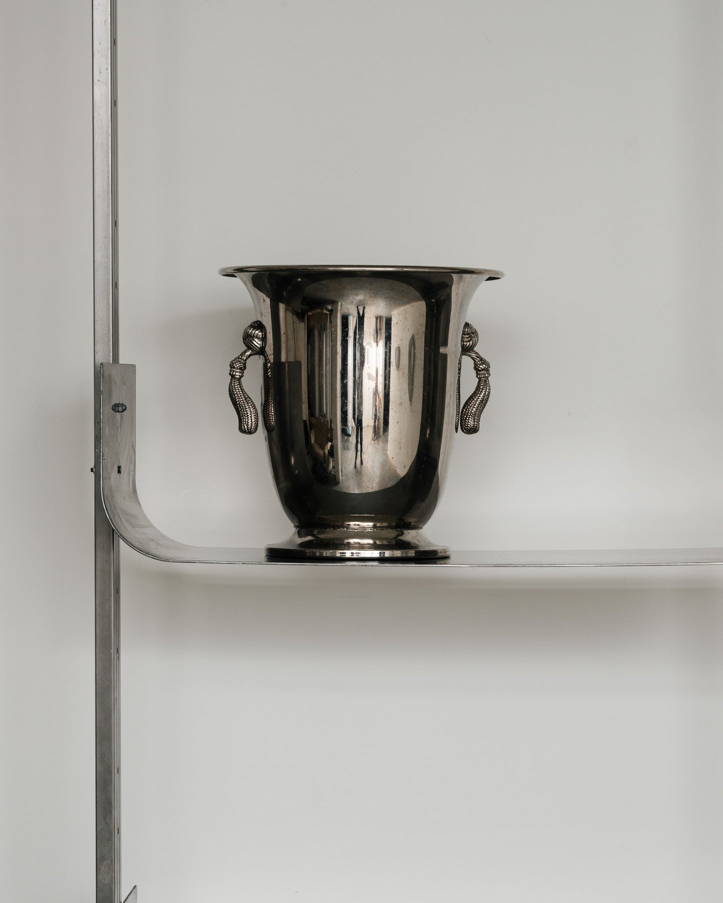 RAW STEEL WALL SHELF, 1970s
