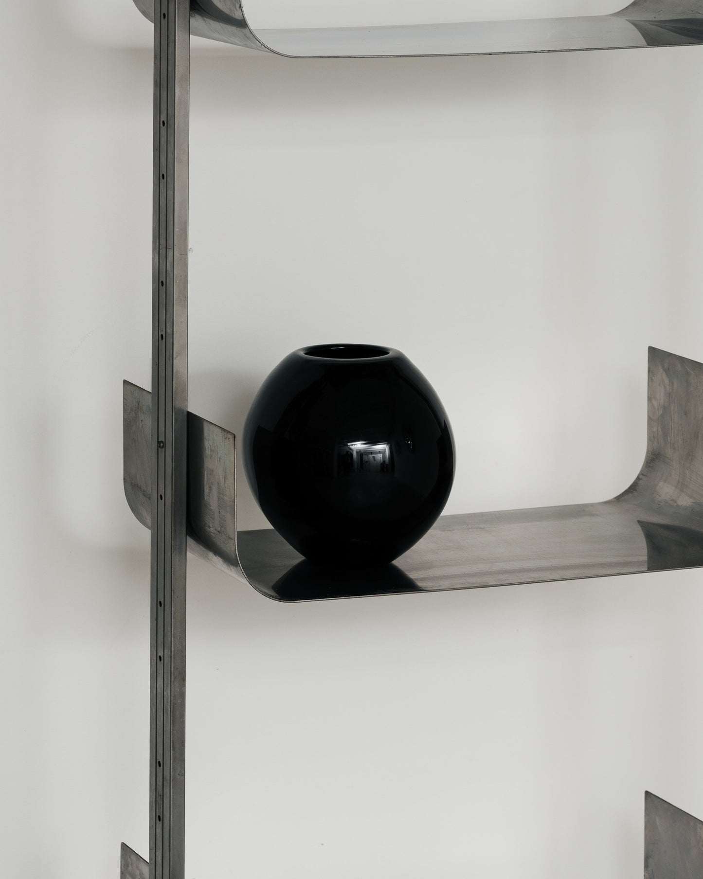 RAW STEEL WALL SHELF, 1970s