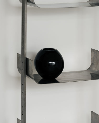 RAW STEEL WALL SHELF, 1970s