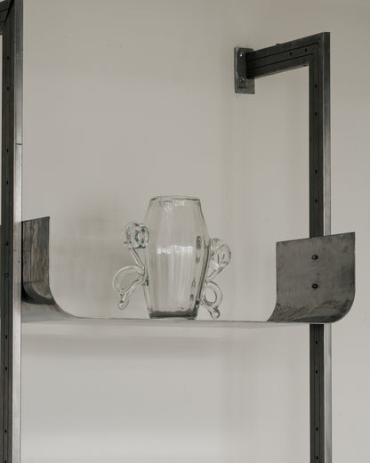 RAW STEEL WALL SHELF, 1970s