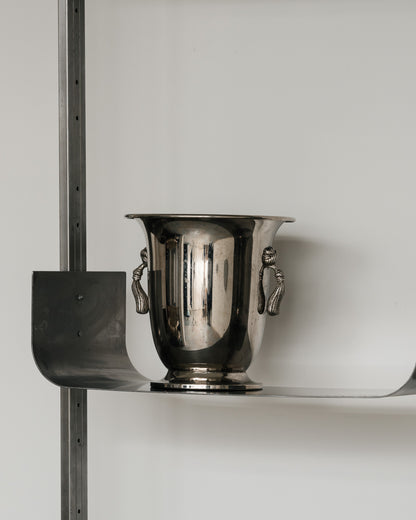 RAW STEEL WALL SHELF, 1970s