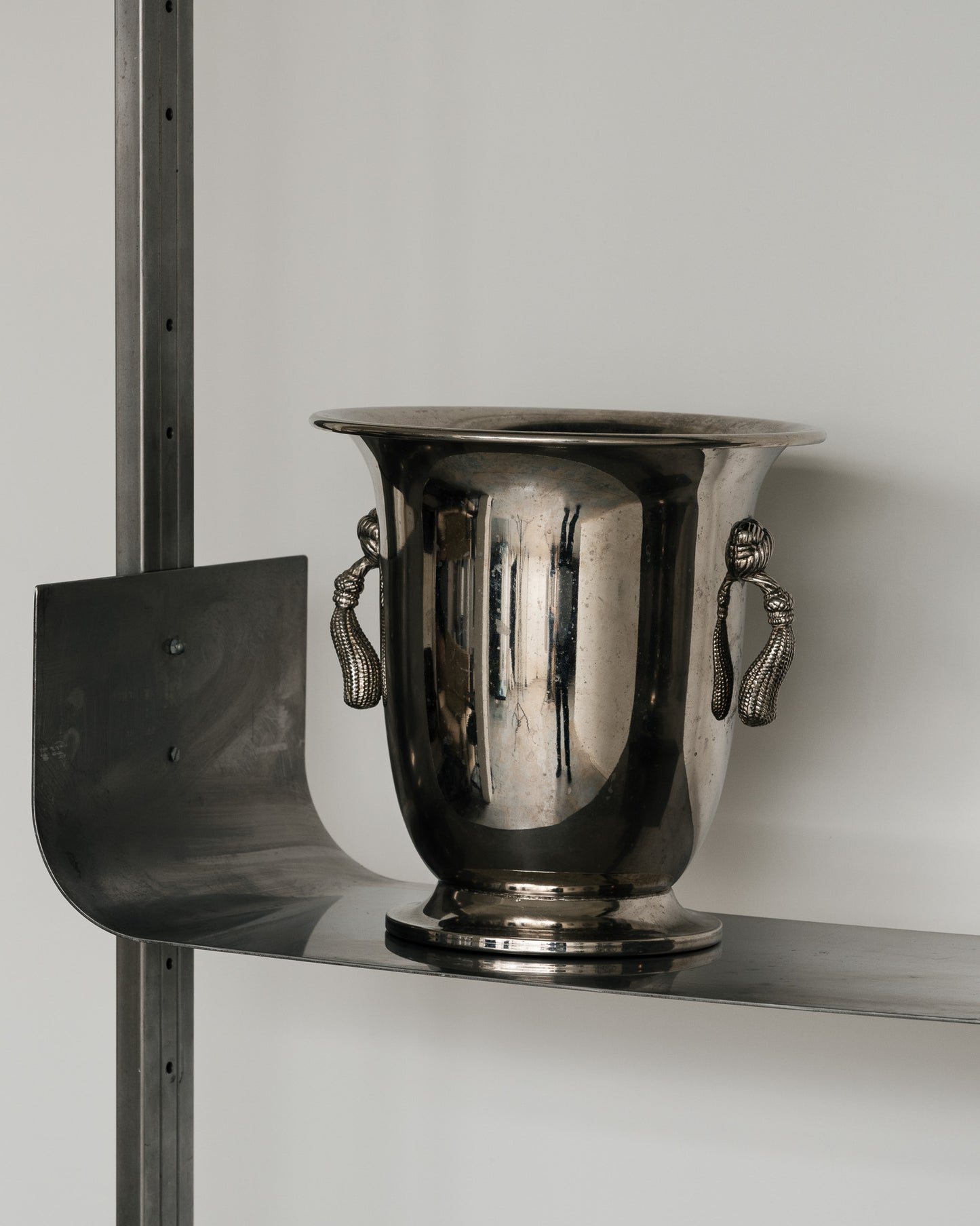 RAW STEEL WALL SHELF, 1970s