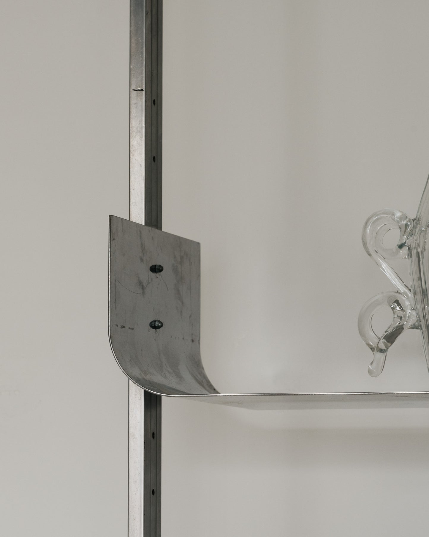RAW STEEL WALL SHELF, 1970s