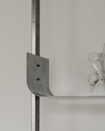 RAW STEEL WALL SHELF, 1970s