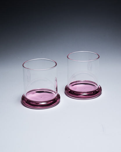 SET DE 2 VERRES TUMBLER ROSE
