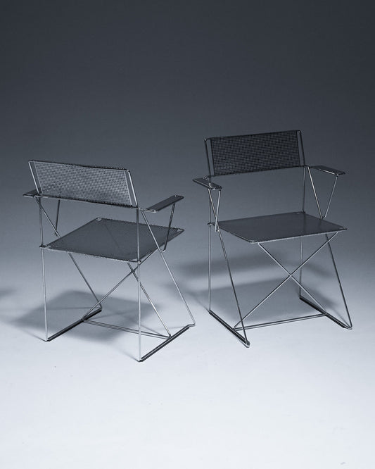 PAIR OF X-LINE CHAIRS, NIELS HAUGESEN, 1970s