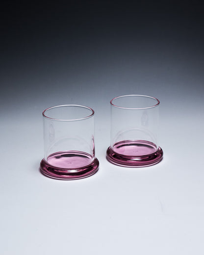 SET DE 2 VERRES TUMBLER ROSE