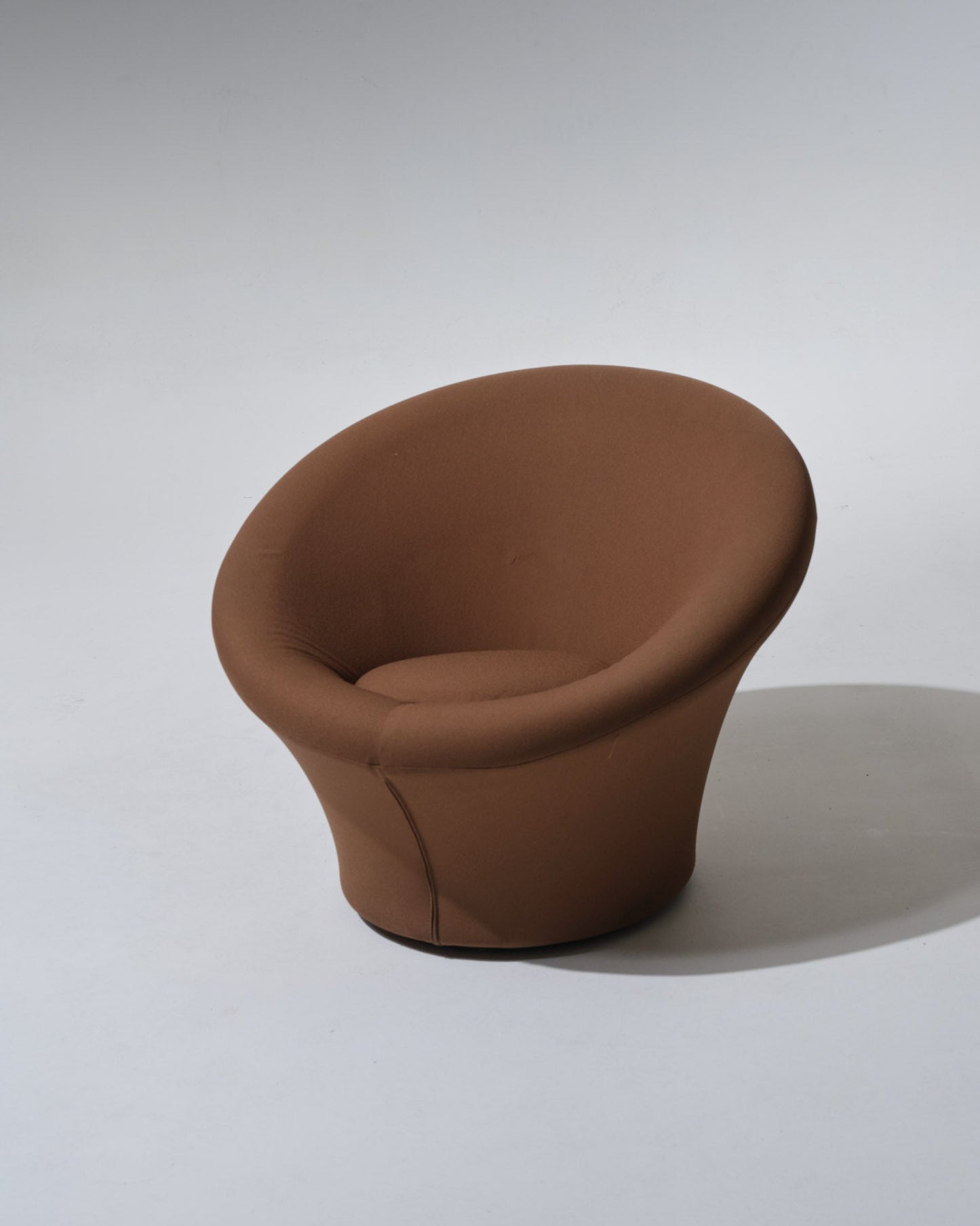 MUSHROOM BROWN ARMCHAIR, PIERRE PAULIN, 1970s.