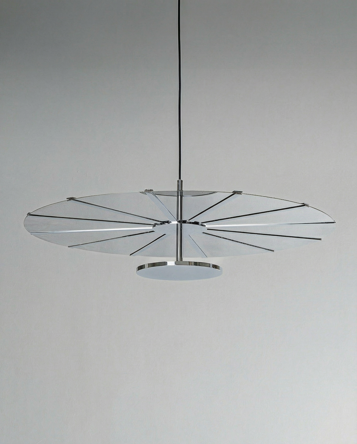 Madia pendant light in chrome finish