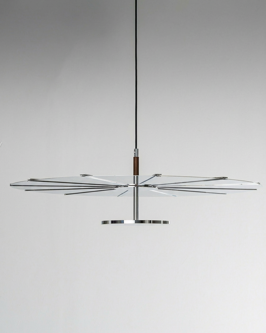 Madia pendant light in chrome finish