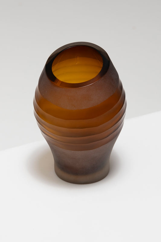 VASE EN VERRE DÉPOLI