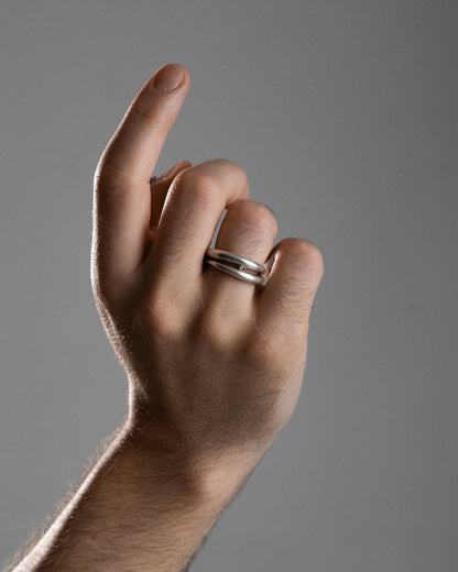 BAGUE SOLITAIRE EN ARGENT 950