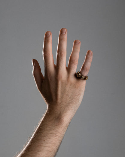 BAGUE ROCHE EN LAITON