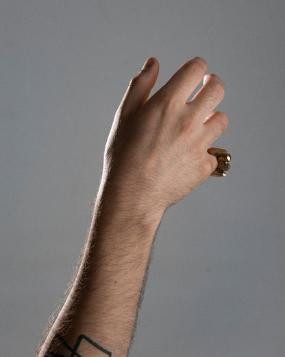 BAGUE ROCHE EN LAITON