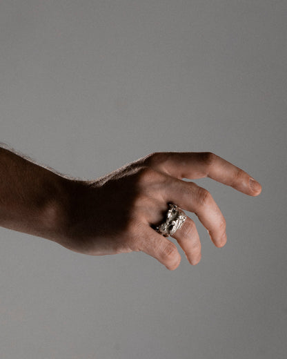 BAGUE FRAGMENT EN ARGENT 950