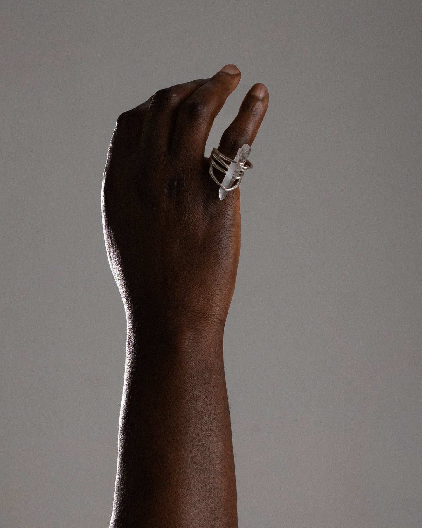 BAGUE CRISTAL ENTRELACÉ EN ARGENT 950