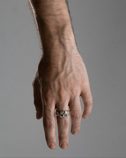 BAGUE FRAGMENT EN ARGENT 950