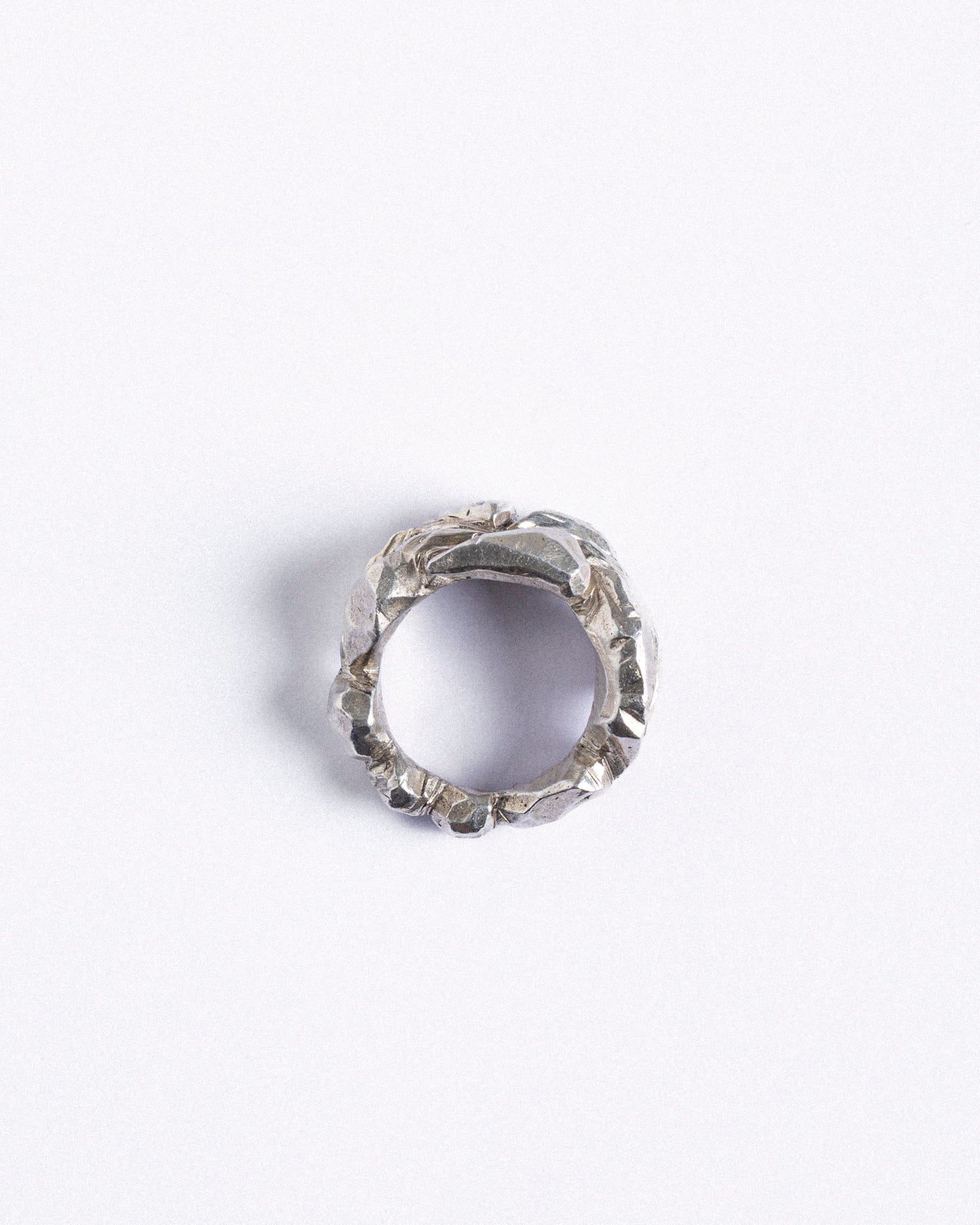 BAGUE SILEX EN ARGENT 950