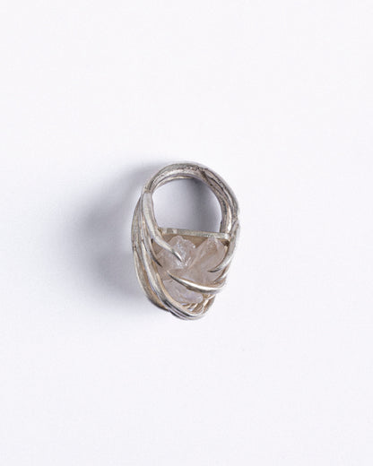 BAGUE CRISTAUX ENTRELACÉS EN ARGENT 950