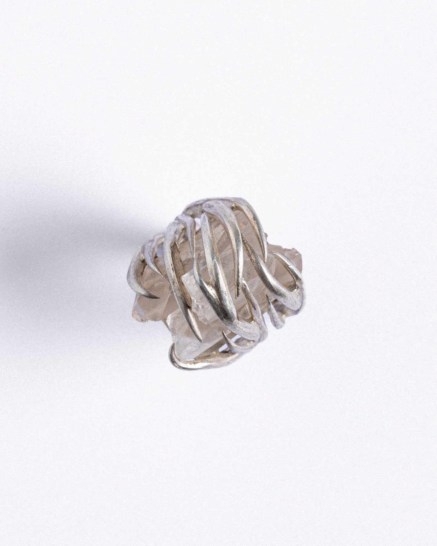 BAGUE CRISTAUX ENTRELACÉS EN ARGENT 950