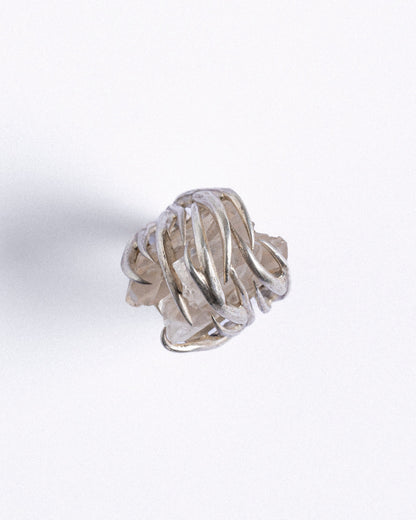 BAGUE CRISTAUX ENTRELACÉS EN ARGENT 950