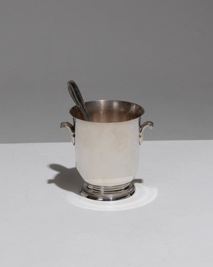 Ice ice bucket in silver metal, Ercuis, 1940s