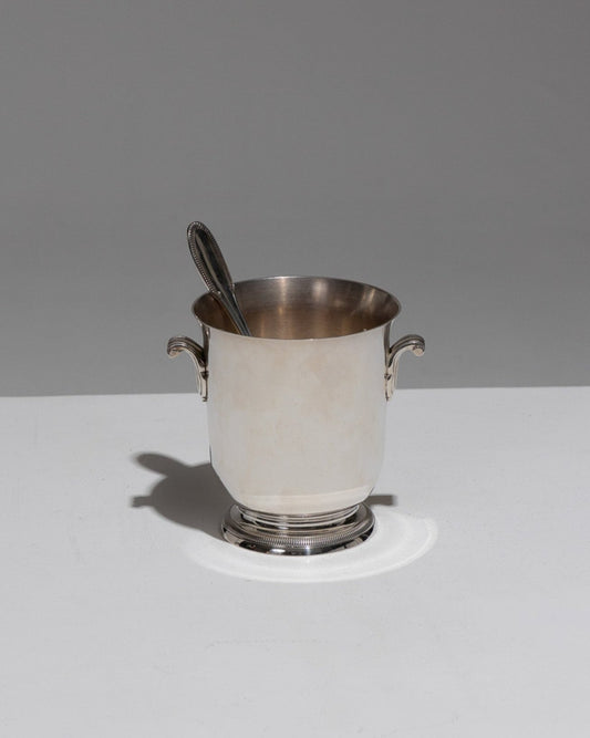 Ice ice bucket in silver metal, Ercuis, 1940s