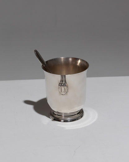 Ice ice bucket in silver metal, Ercuis, 1940s