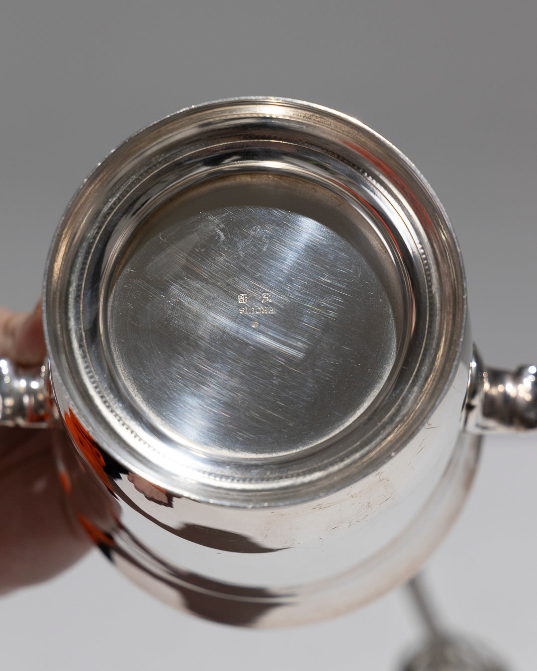 Ice ice bucket in silver metal, Ercuis, 1940s