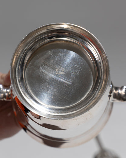 Ice ice bucket in silver metal, Ercuis, 1940s