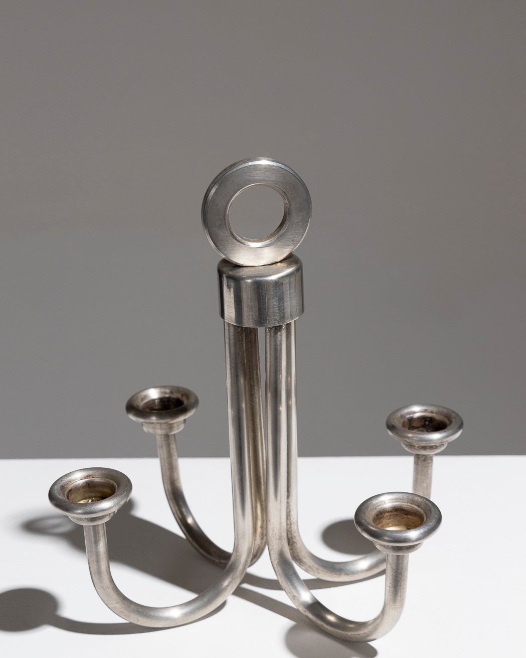 Silbermetall 4 -Burner Candlestick