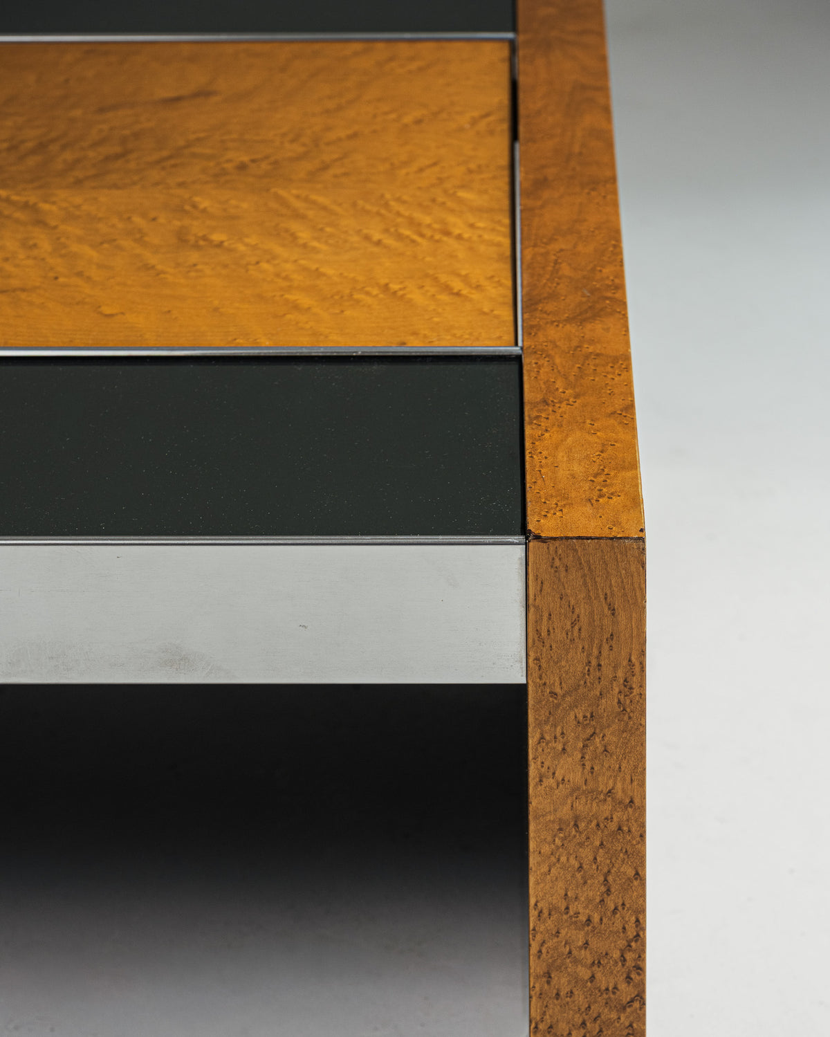 TABLE BASSE EN LOUPE ET MIROIR, 1970s