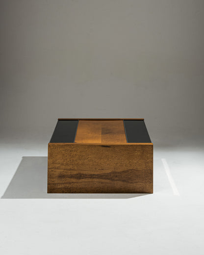 TABLE BASSE EN LOUPE ET MIROIR, 1970s