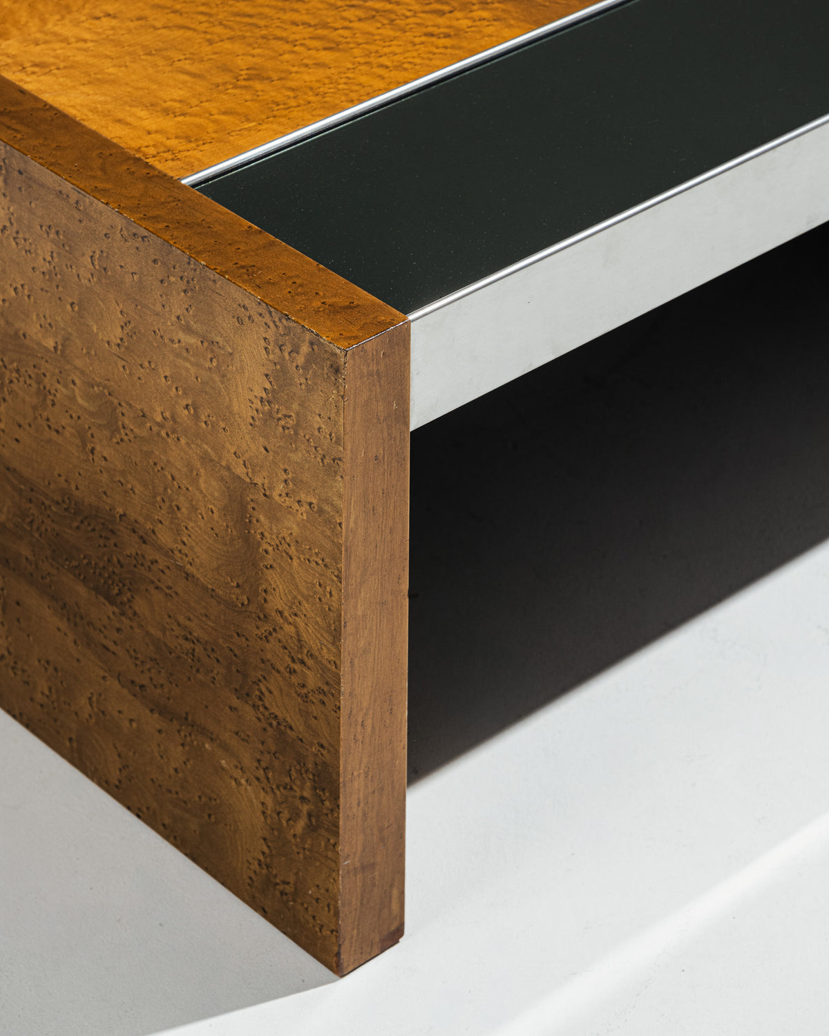 TABLE BASSE EN LOUPE ET MIROIR, 1970s