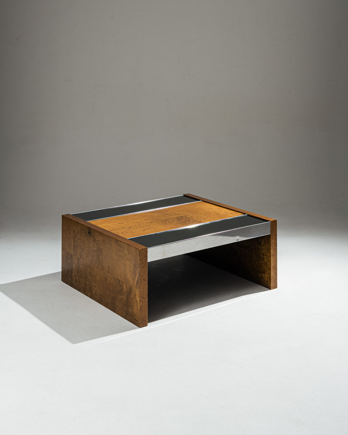 TABLE BASSE EN LOUPE ET MIROIR, 1970s