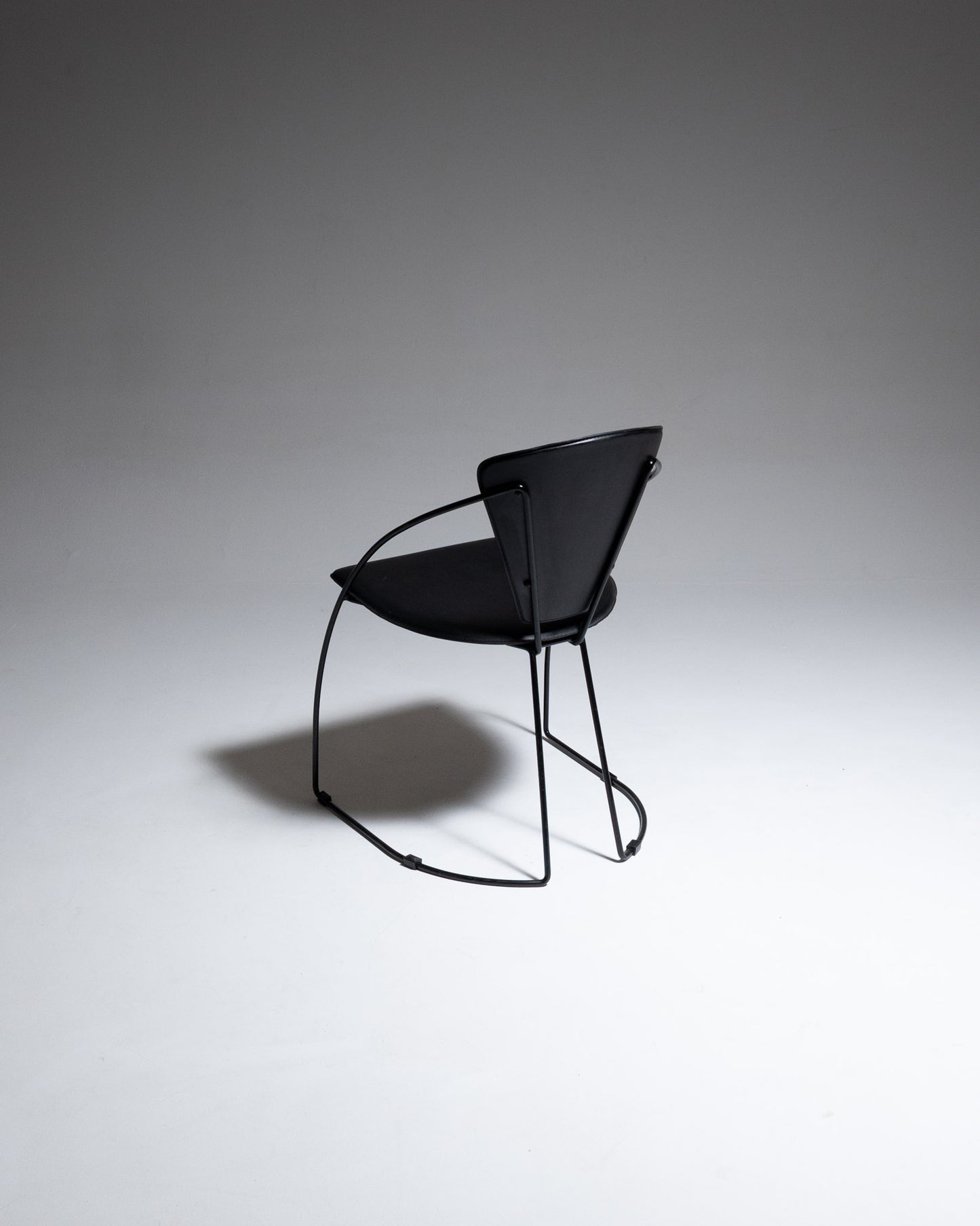 SET DE 4 CHAISES EN CUIR ET MÉTAL, LINDA, ARRBEN, 1960s