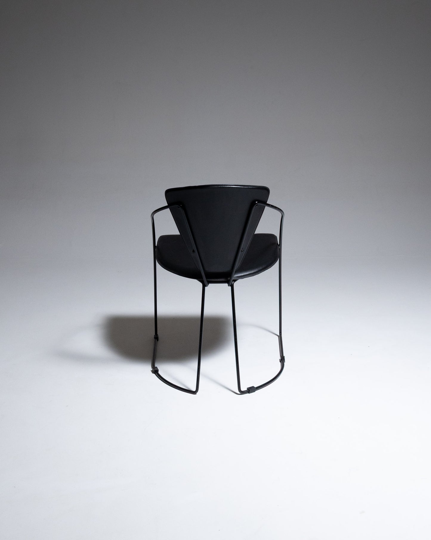 SET DE 4 CHAISES EN CUIR ET MÉTAL, LINDA, ARRBEN, 1960s