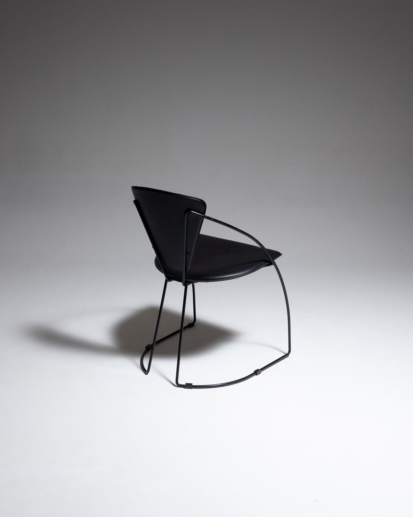 SET DE 4 CHAISES EN CUIR ET MÉTAL, LINDA, ARRBEN, 1960s