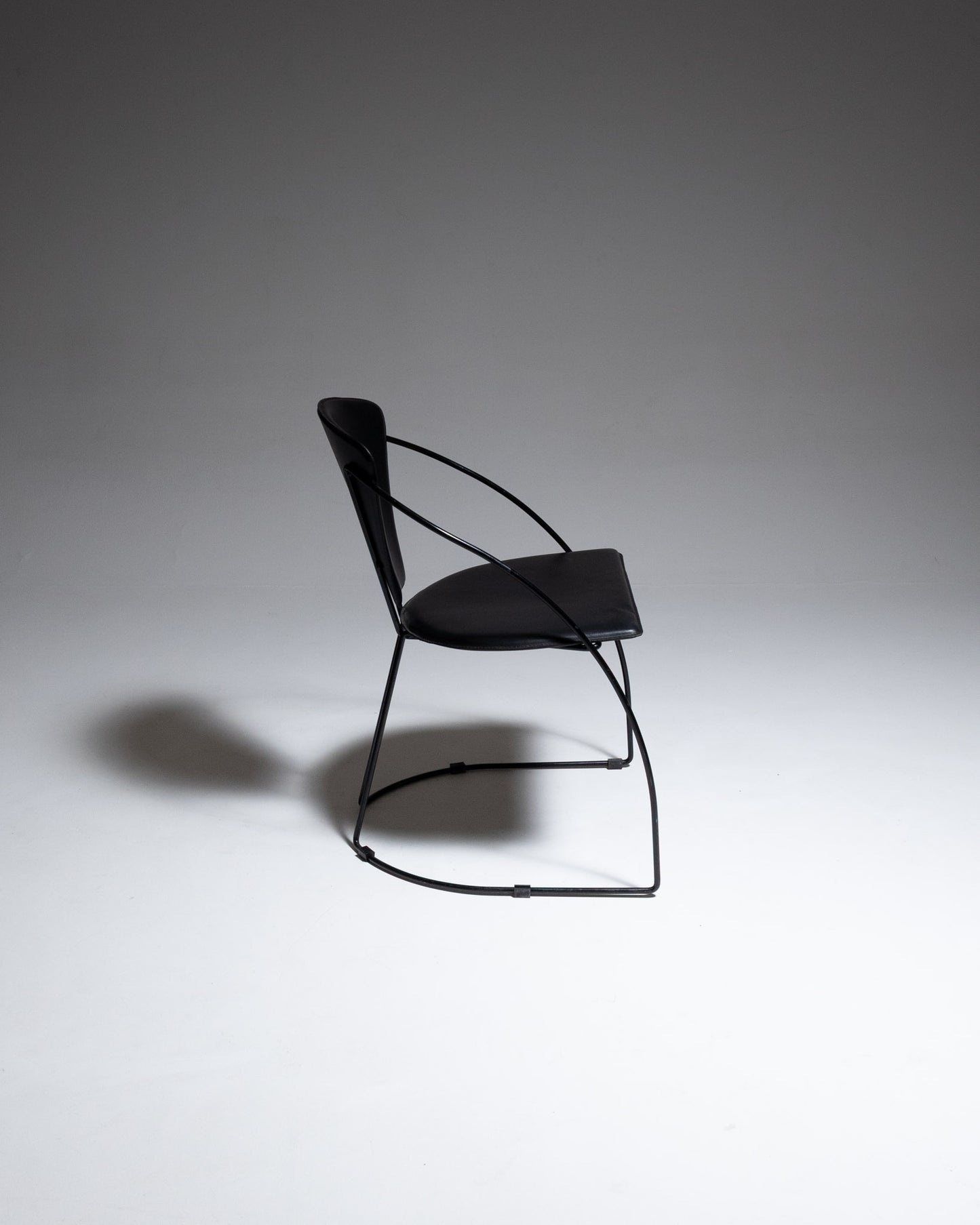 CHAISE EN CUIR ET MÉTAL, LINDA, ARRBEN, 1960s