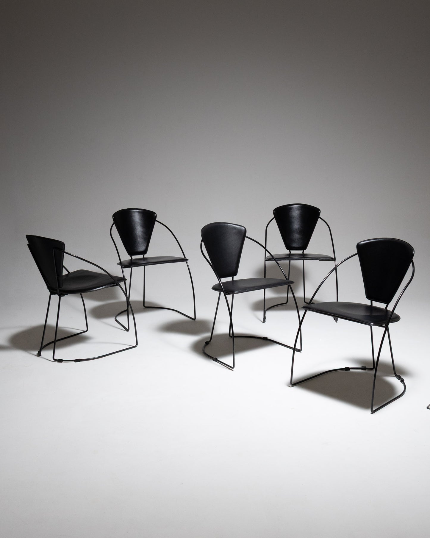 CHAISE EN CUIR ET MÉTAL, LINDA, ARRBEN, 1960s