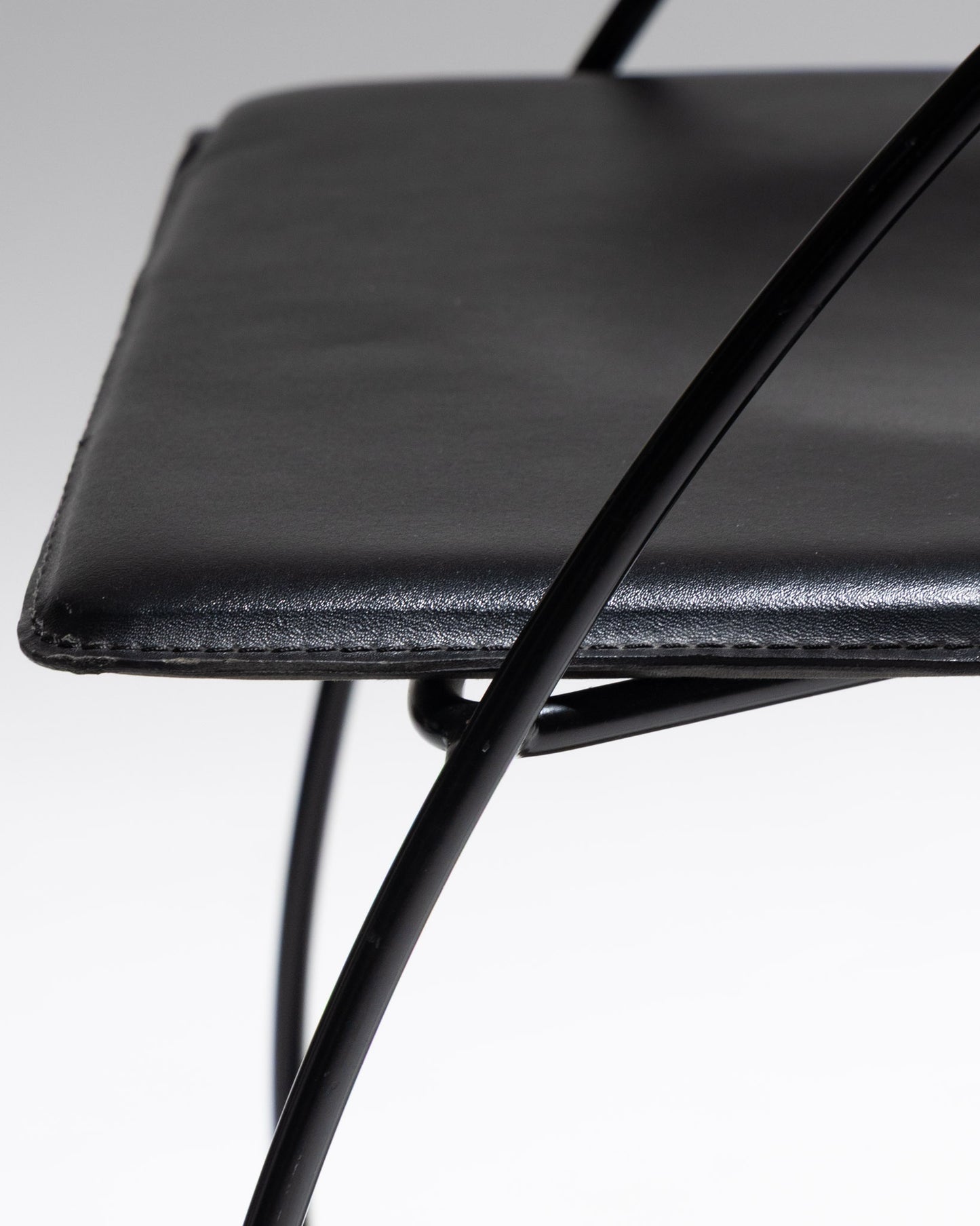 CHAISE EN CUIR ET MÉTAL, LINDA, ARRBEN, 1960s