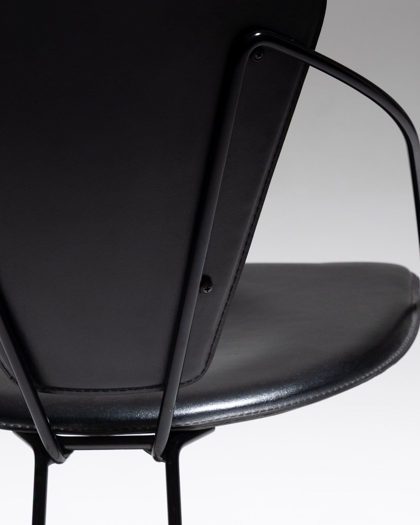 CHAISE EN CUIR ET MÉTAL, LINDA, ARRBEN, 1960s