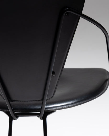 CHAISE EN CUIR ET MÉTAL, LINDA, ARRBEN, 1960s