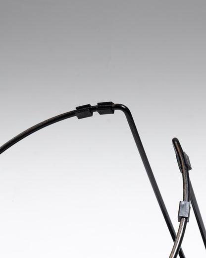 CHAISE EN CUIR ET MÉTAL, LINDA, ARRBEN, 1960s