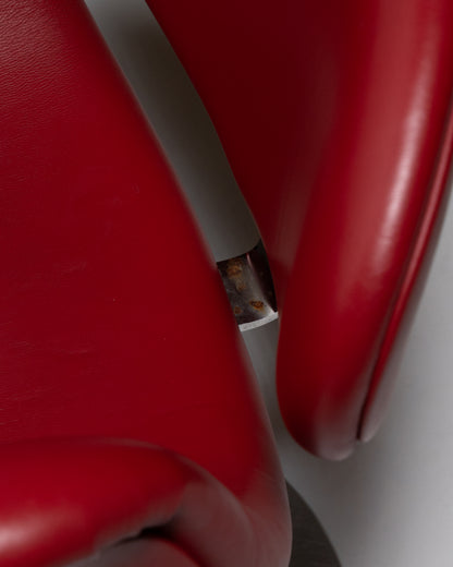 CHAISE TULIP EN CUIR ET MÉTAL, PIERRE PAULIN, 1960s